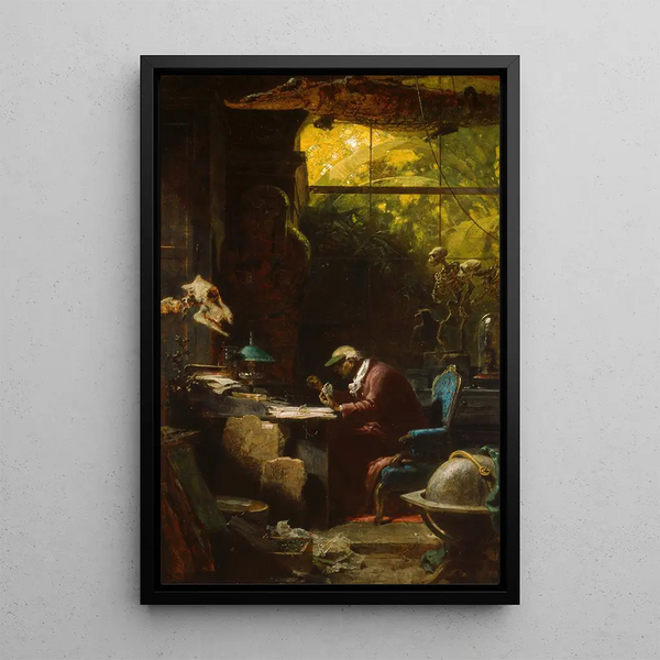 Reproduction of the painting Érudit en sciences naturelles - Carl Spitzweg