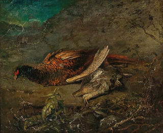 Still life with pheasant and woodcock - Carl Spitzweg — artwork view