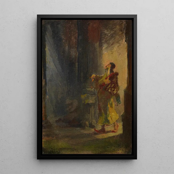 Reproduction of the painting Rue au Caire, Turc trouve une rose - Carl Spitzweg