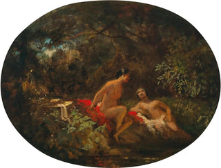 Women bathing in a forest pond - Carl Spitzweg — artwork view