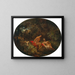 Women bathing in a forest pond - Carl Spitzweg — framed artwork on a wall