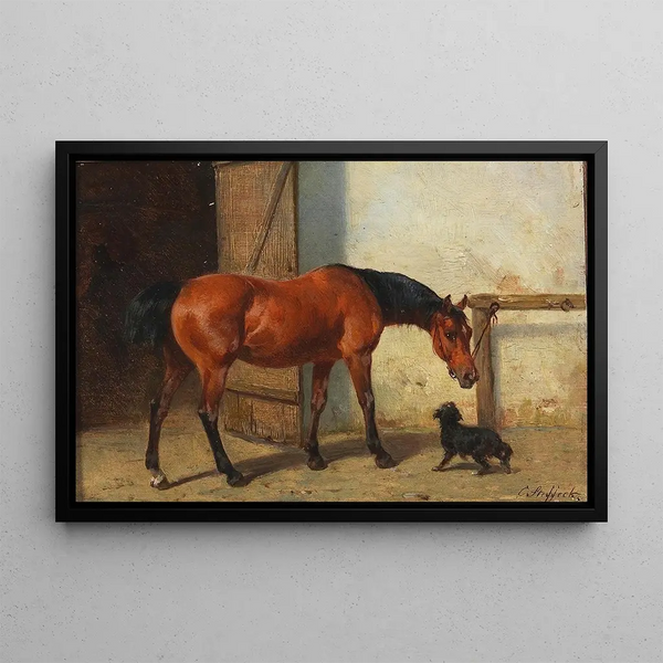 A good friend - Carl Steffeck — framed artwork on a wall