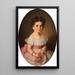 Portrait of a Young Girl with Roses - Carl Teibler — framed artwork on a wall