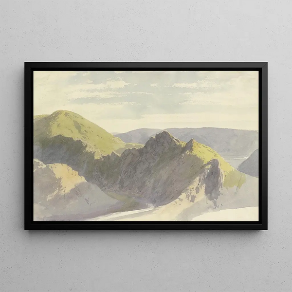 La vallée de l'Ahr près d'Altenahr, 1er septembre 1858 - Carl Theodor Reiffenstein — framed artwork on a wall