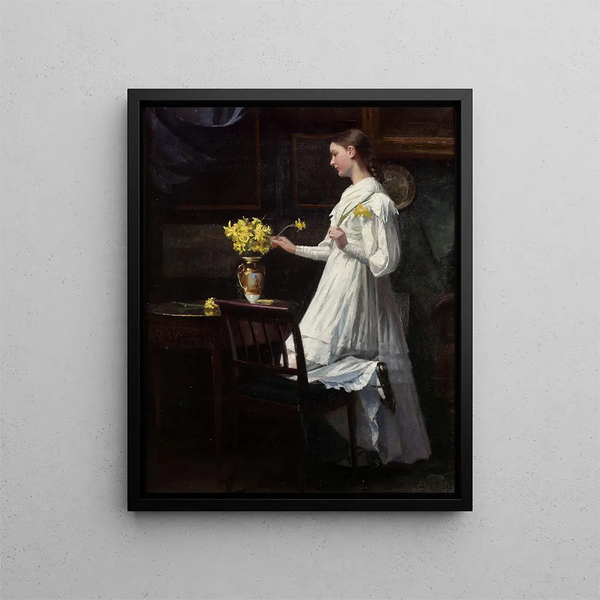 Arrangement of daffodils - Carl Thomsen — framed artwork on a wall