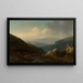 Mountain Landscape Painting - Carl Triebel — framed artwork on a wall