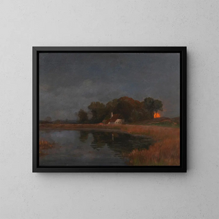 Evening - Carl Vinnen — framed artwork on a wall