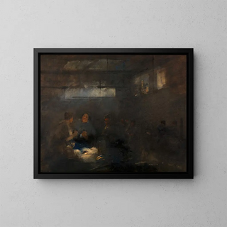 Halle aux poissons - Carl von Merode — framed artwork on a wall