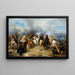 King Gustav II Adolf of Sweden's death at the Battle of Lützen - Carl Wahlbom — framed artwork on a wall