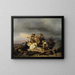 The discovery of King Gustav II Adolf of Sweden's body after the Battle of Lützen - Carl Wahlbom — framed artwork on a wall