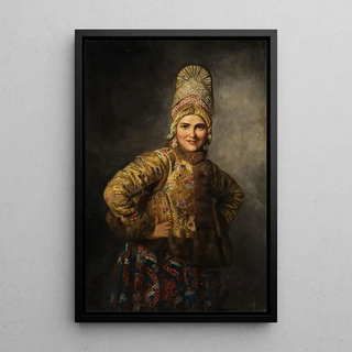 Russian Bride Painting - Carl Wenig — framed artwork on a wall