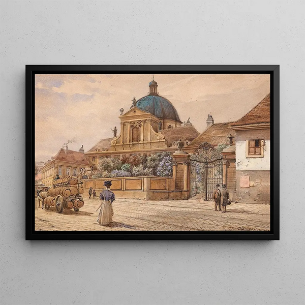 Église des Salésiennes au Rennweg - Carl Wenzel Zajicek — framed artwork on a wall
