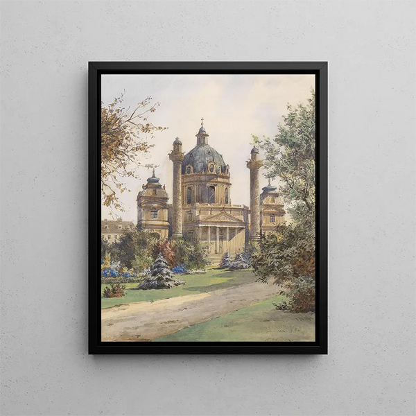 Église Saint-Charles de Vienne - Carl Wenzel Zajicek — framed artwork on a wall