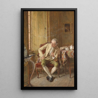 Reproduction of the painting La pause - Carl Wilhelm Anton Seiler