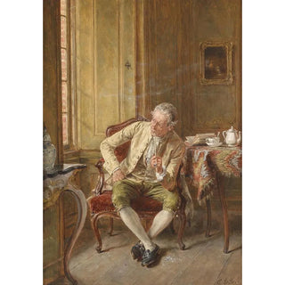 Reproduction of the painting La pause - Carl Wilhelm Anton Seiler
