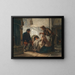 At the Nativity Scene - Carl Wilhelm Hübner — framed artwork on a wall