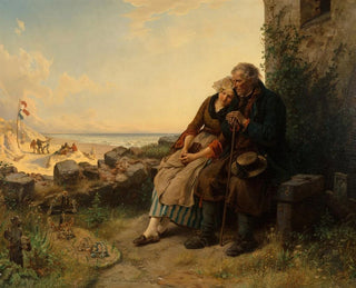 Return to the Cemetery - Carl Wilhelm Hübner — artwork view