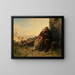 Return to the Cemetery - Carl Wilhelm Hübner — framed artwork on a wall