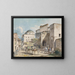Departure in Athens with Hadji Hazekis Palace and Tzistarakis Mosque - Carl Wilhelm von Heideck — framed artwork on a wall
