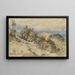 Sun and Rain in the Serpentara near Olevano - Carl Wilhelm Müller — framed artwork on a wall