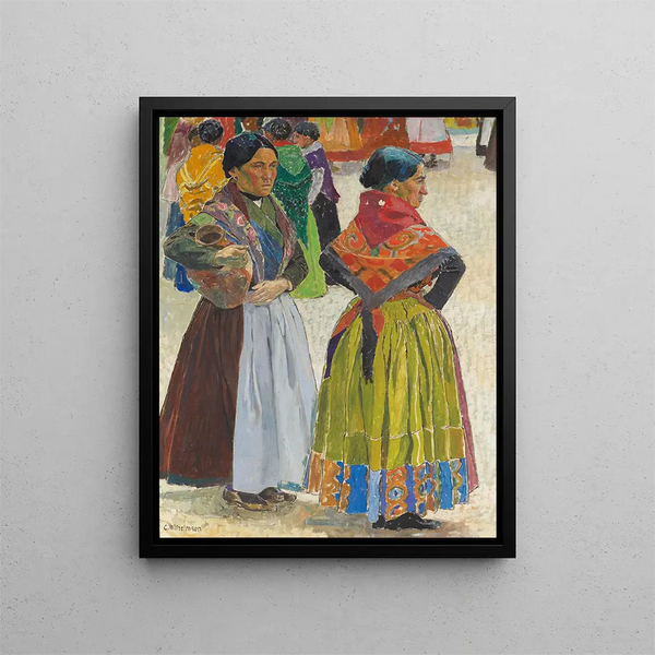 Spanish Women - Carl Wilhelmson — framed artwork on a wall