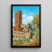 Old watchtower in the Roman countryside - Carl Wuttke — framed artwork on a wall