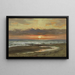 Sunset on Borkum - Carl Wuttke — framed artwork on a wall