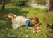 Game with Chicks - Carl von Bergen — artwork view