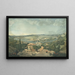 View of Paris from the Terrace of the Pavilion of Brimborion - Carle Vernet — framed artwork on a wall