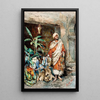 a Moor figure - Carlo Ascenzi — framed artwork on a wall