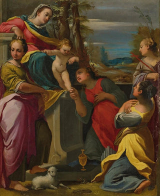 The Virgin and Child with Saints Agnes, Mary Magdalene, Cecilia, and Margaret - Carlo Bononi — artwork view