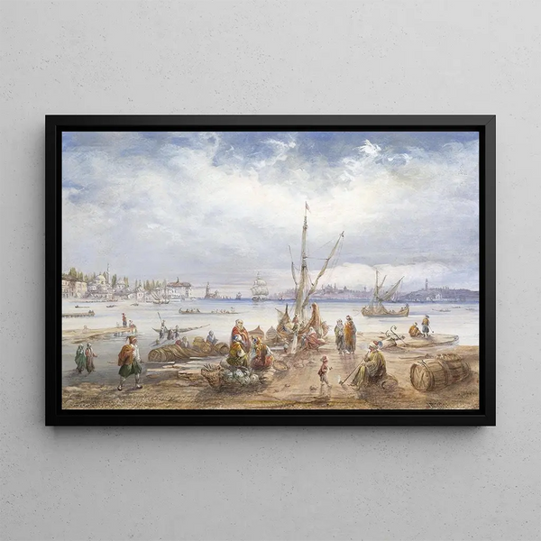 View of Istanbul - Carlo Bossoli — framed artwork on a wall