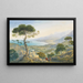 Landscape of Crimea with Bay - Carlo Bossoli — framed artwork on a wall