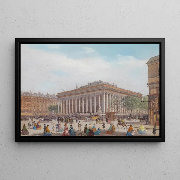 La Bourse de Paris - Carlo Bossoli — framed artwork on a wall