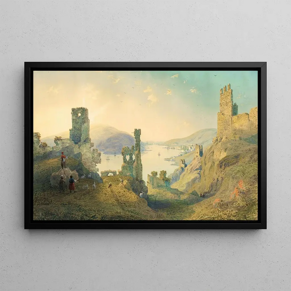 Crimea Landscape Painting - Carlo Bossoli — framed artwork on a wall