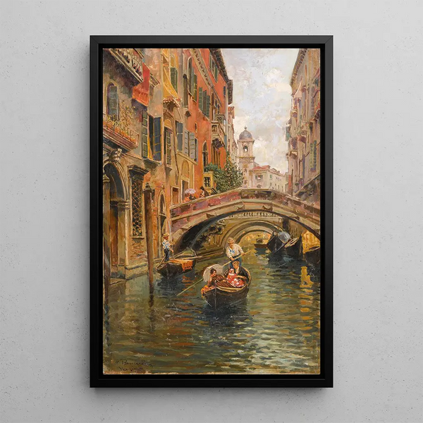 Venetian Canal - Carlo Brancaccio — framed artwork on a wall