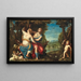 Angelic and Médor Painting - Carlo Caliari — framed artwork on a wall