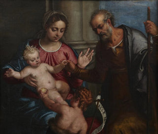 Sainte Famille avec le Saint Enfant Jean - Carlo Caliari — artwork view