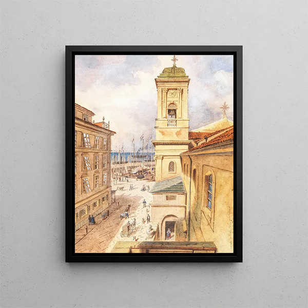 Saint Nicolas de Trieste - Carlo Canella — framed artwork on a wall