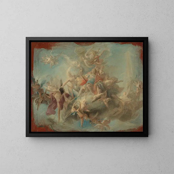 L'apothéose d'un héros - Carlo Carlone — framed artwork on a wall