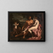 Hercules and Omphale - Carlo Cignani — framed artwork on a wall