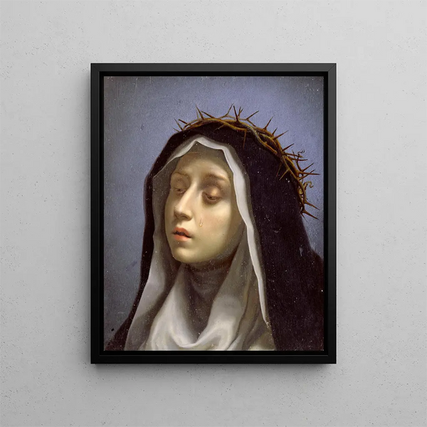 Saint Catherine of Siena - Carlo Dolci — framed artwork on a wall
