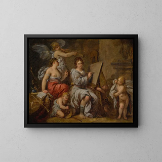 An Allegory of Painting - Carlo Francesco Nuvolone — framed artwork on a wall