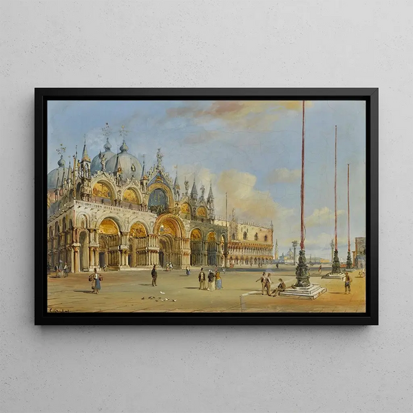 View of Saint Mark's Basilica - Carlo Grubacs — framed artwork on a wall