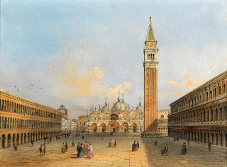 a view of Saint Mark's Square and the Campanile - Carlo Grubacs — artwork view