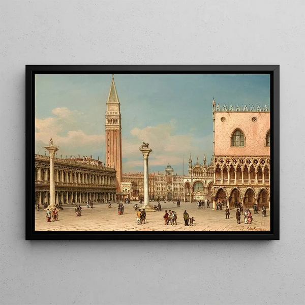 Piazza San Marco Venice - Carlo Grubacs — framed artwork on a wall
