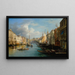 Venice View of the Grand Canal and the Rialto Bridge from the south - Carlo Grubacs — framed artwork on a wall