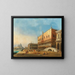 Venice painting, view of the Saint Mark's Basin and the Doge's Palace with Santa Maria della Salute in the background - Carlo Grubacs — framed artwork on a wall