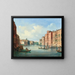Venice painting, view of the Grand Canal with the Palazzo Cavalli-Franchetti and the Palazzo Barbaro - Carlo Grubacs — framed artwork on a wall