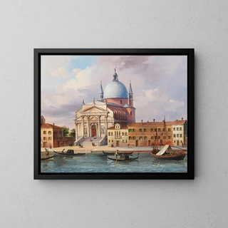 Venice, the church of the Santissimo Redentore - Carlo Grubacs — framed artwork on a wall
